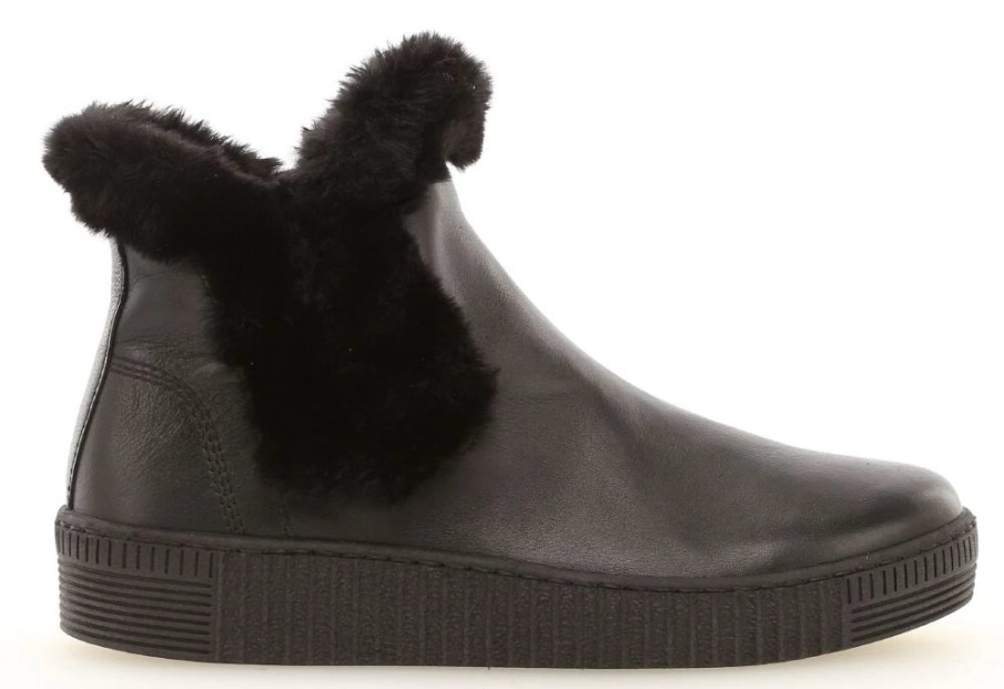 Gabor 33.737-27 - Bootie Platå Glatt Skinn Svart