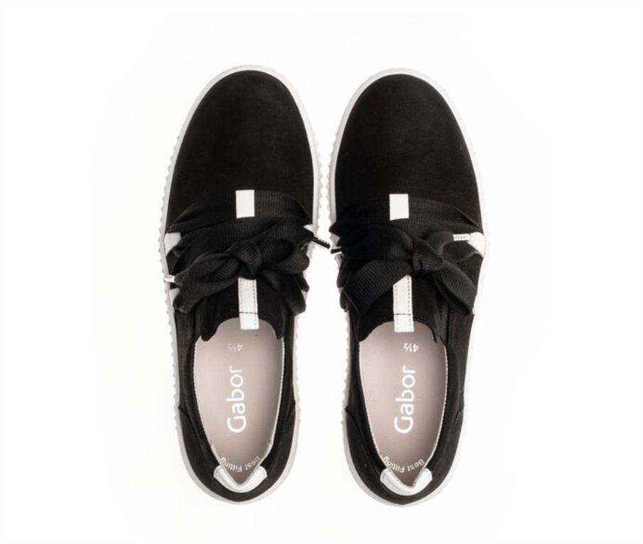 Gabor 43333.17 - Svart Semsket Skinn