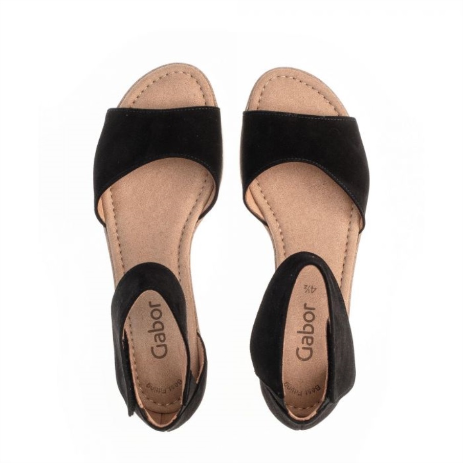 Gabor 44570.17 - Svart Semsket Skinn