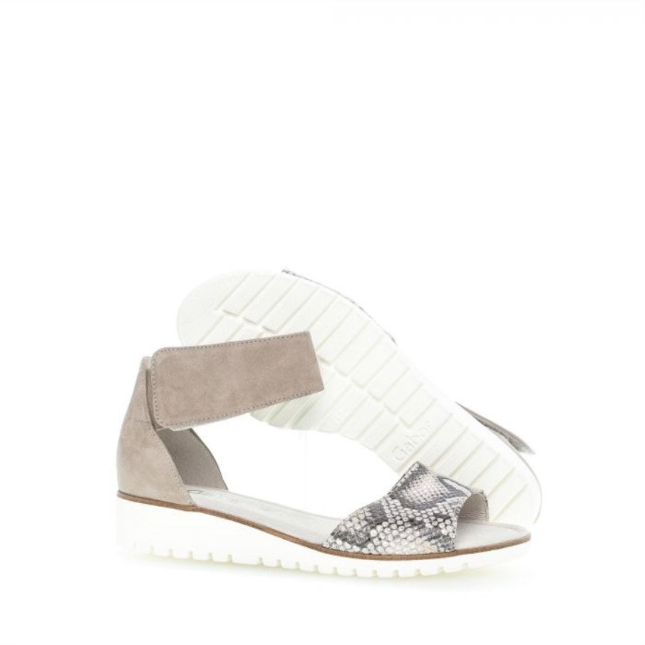 Gabor 44570,39 - Grå Semsket Skinn