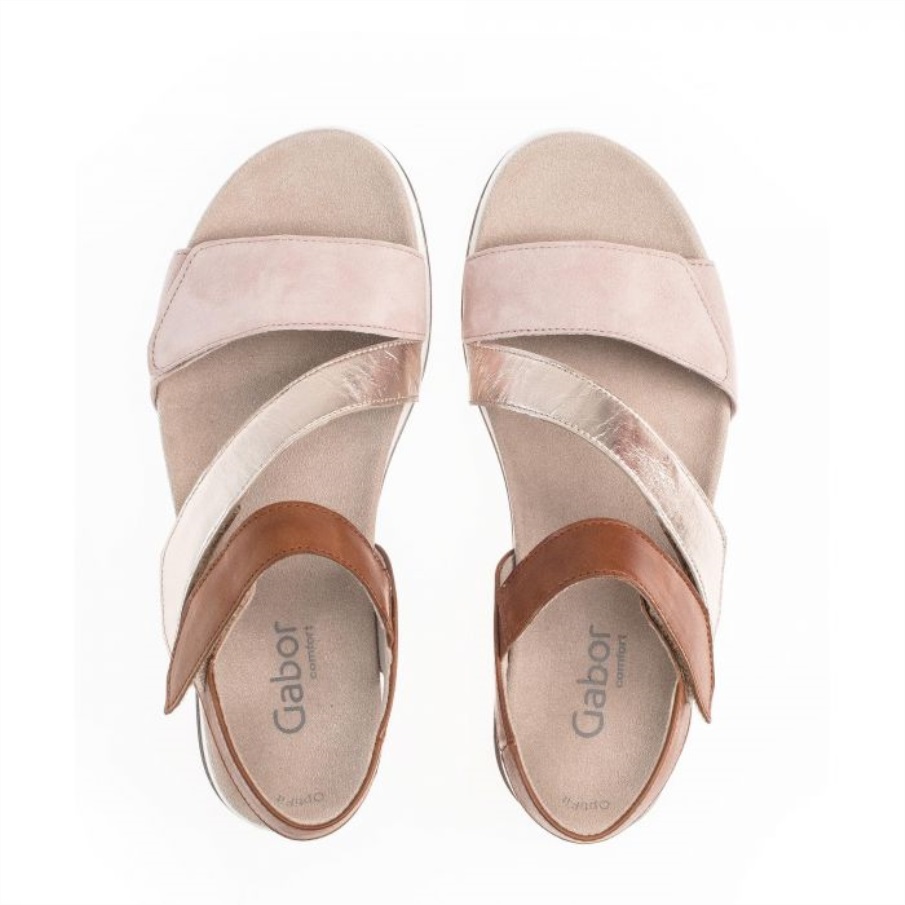 Gabor 46742.54 - Beige Semsket Skinn Og Brunt Skinn