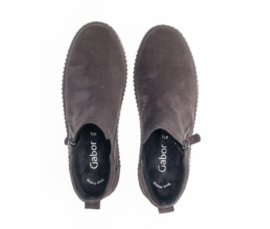 Gabor 53730.19 - Grå Semsket Skinn