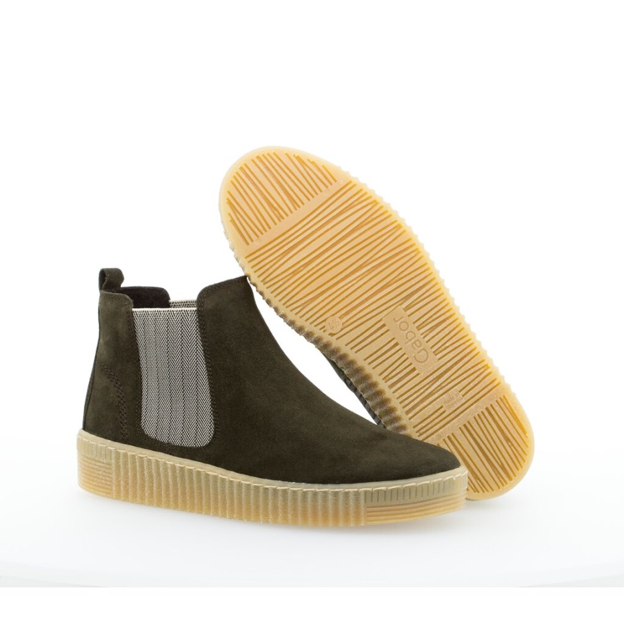 Gabor 53731.11 - Grønn Semsket Skinn