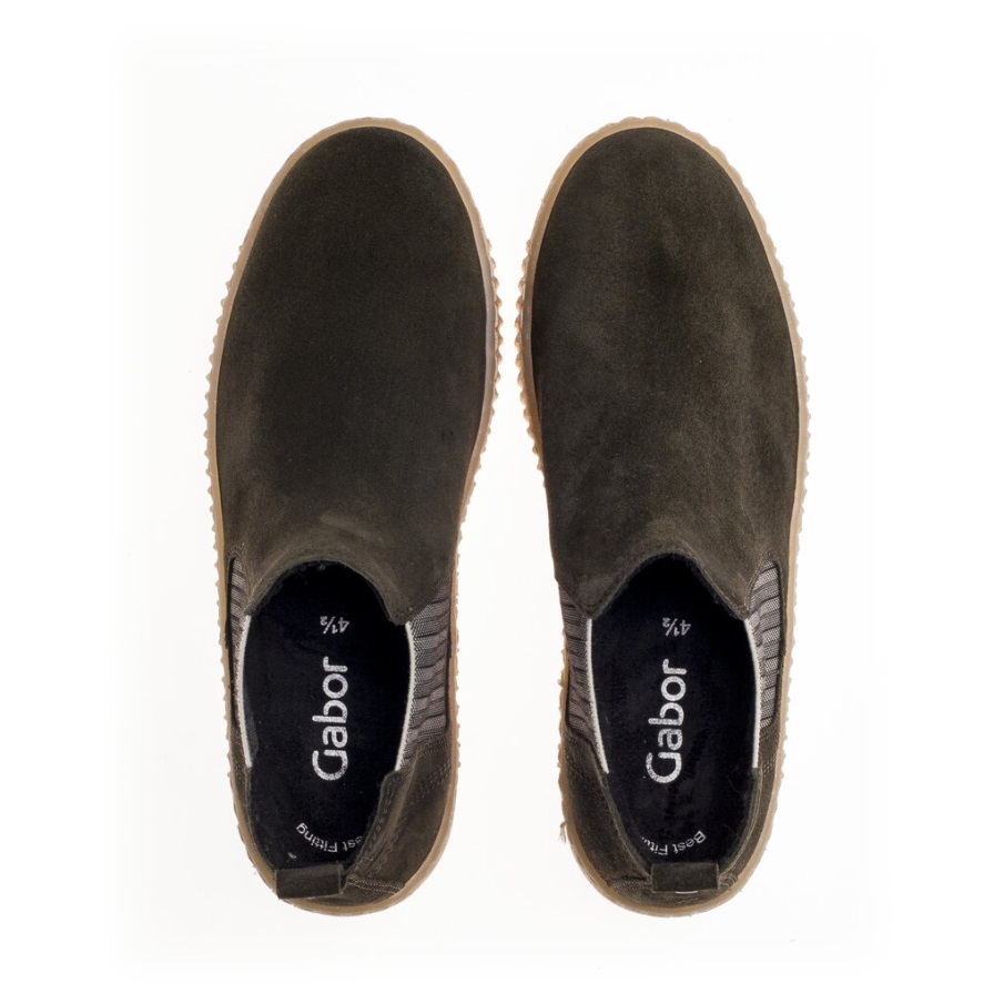 Gabor 53731.11 - Grønn Semsket Skinn