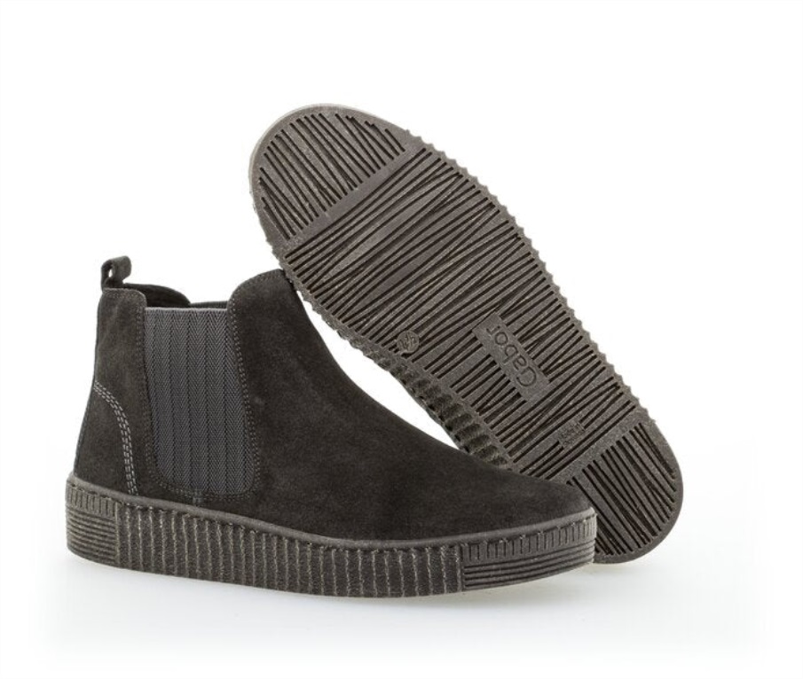 Gabor 53731.19 - Grå Semsket Skinn