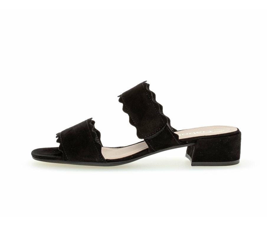 Gabor 61703.17 - Svart Semsket Skinn