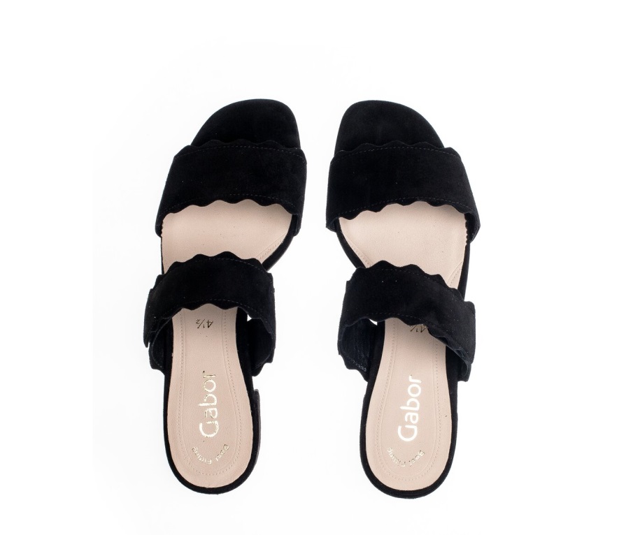 Gabor 61703.17 - Svart Semsket Skinn