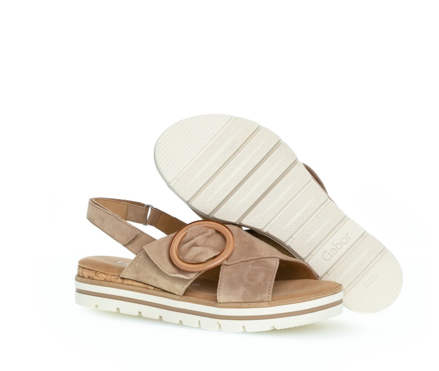 Gabor 62773,30 - Beige Semsket Skinn