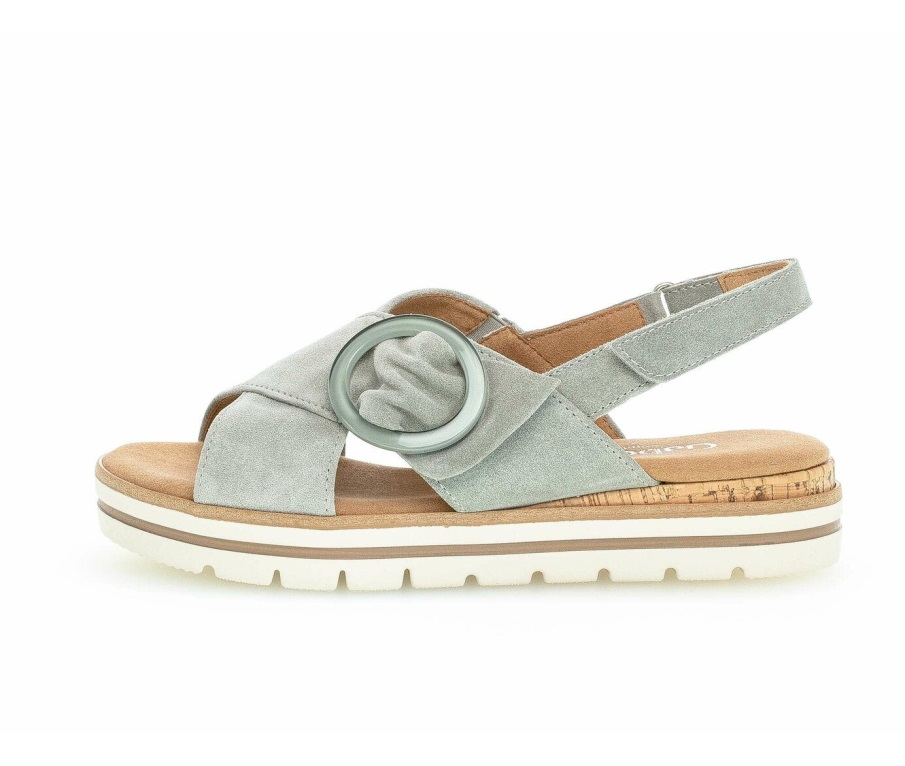 Gabor 62773,40 - Grønn Semsket Skinn