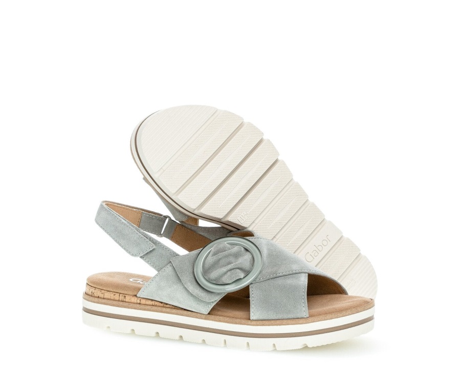 Gabor 62773,40 - Grønn Semsket Skinn