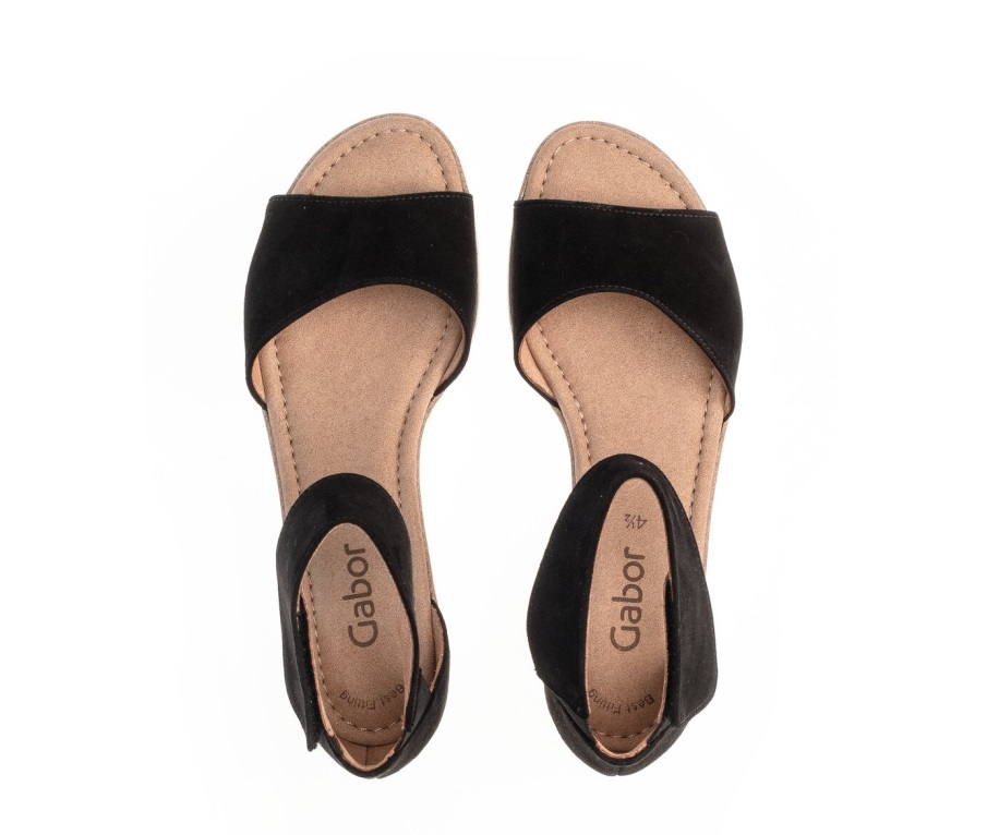 Gabor 64570.17 - Svart Semsket Skinn