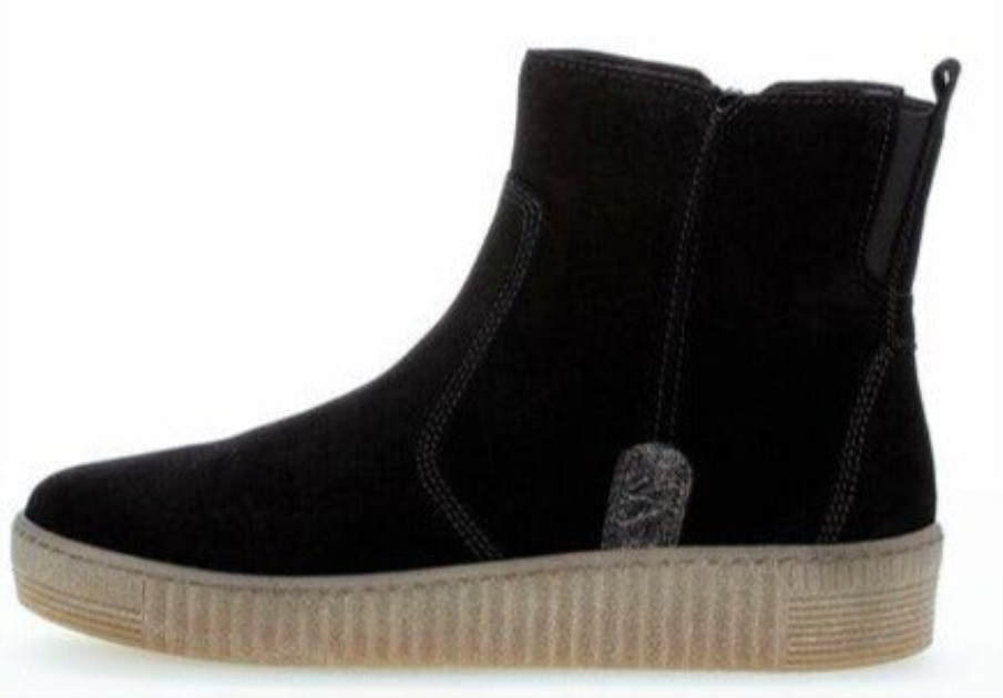 Gabor 73737.17 - Svart Semsket Skinn