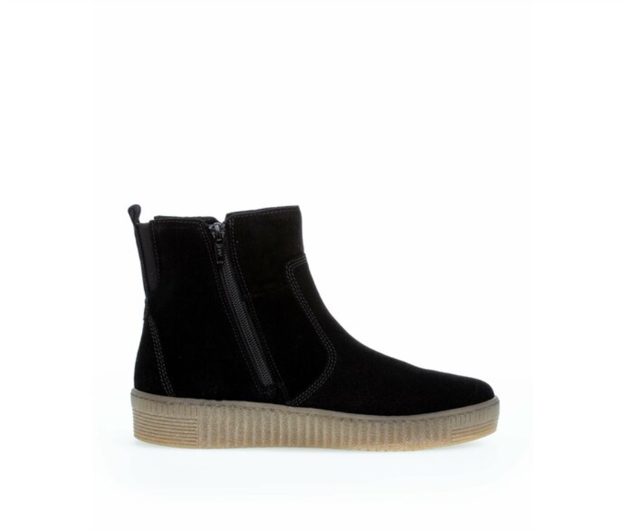 Gabor 73737.17 - Svart Semsket Skinn