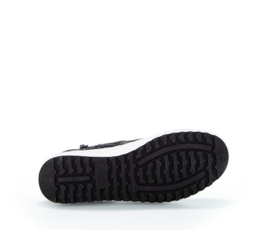 Gabor 73754.37 - Svart Metallisk Semsket Skinn