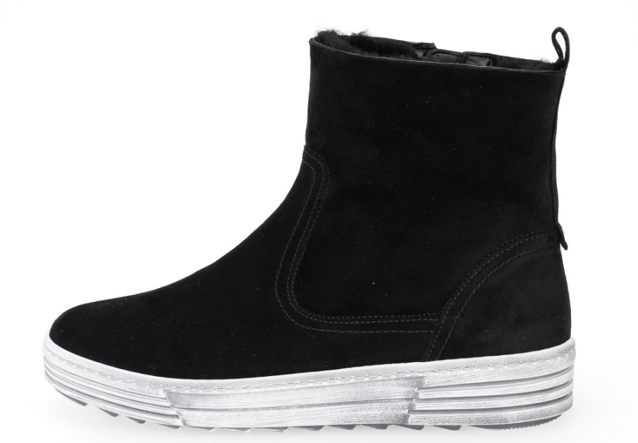 Gabor 73775.17 - Sort Shearling Semsket Skinn