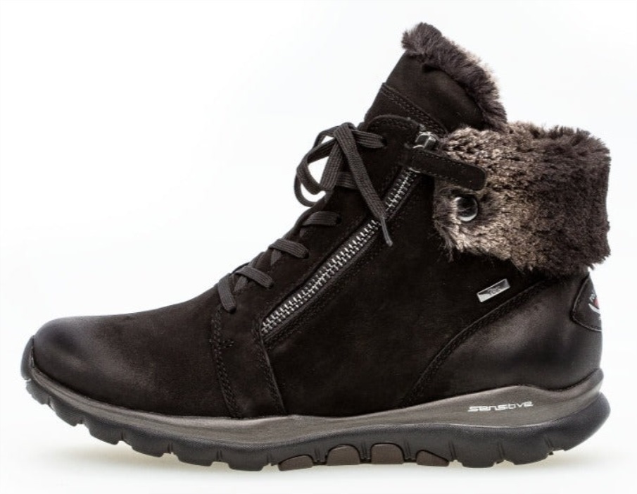 Gabor 76866.47 - Svart Oljet Nubuckskinn