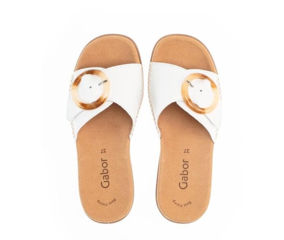 Gabor 83701-21 - Hvit Semsket Skinn