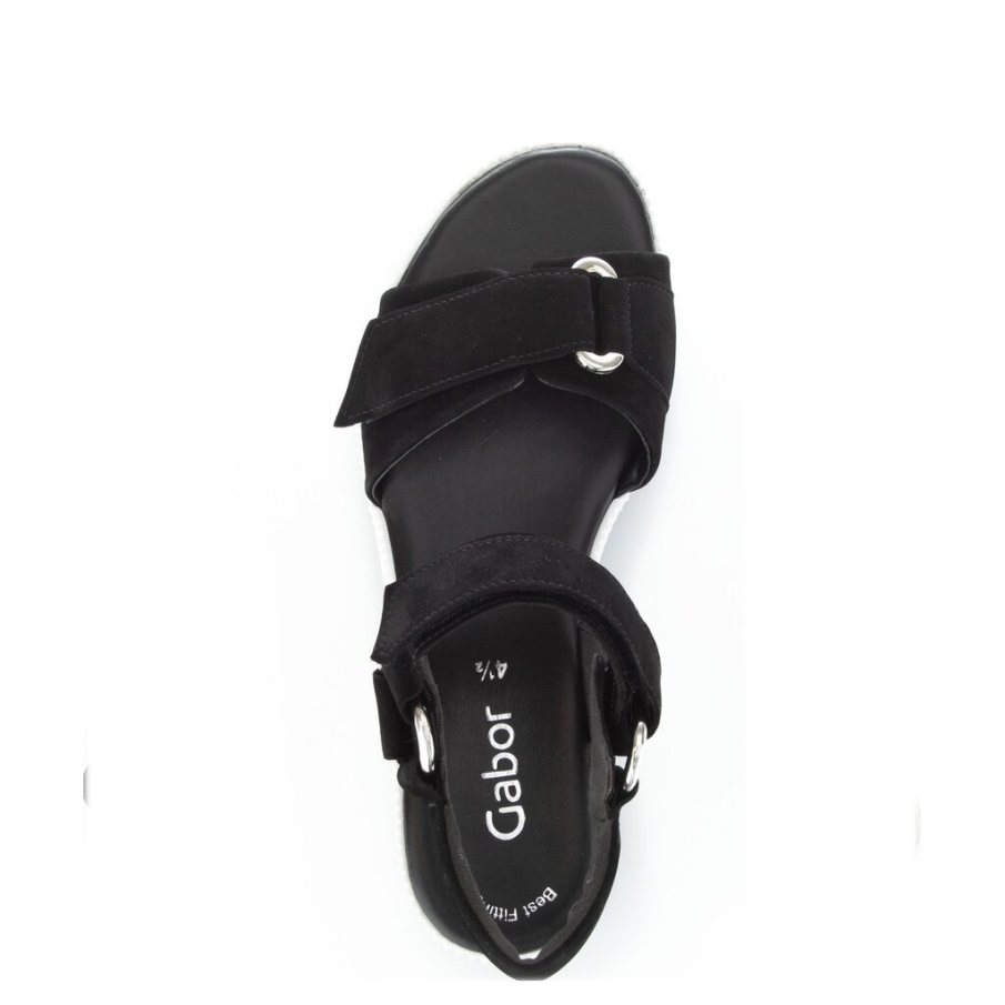 Gabor 84632-17 - Svart Semsket Skinn