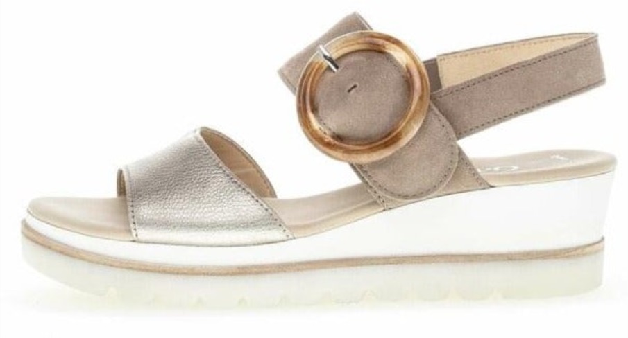 Gabor 84645-62 - Taupe Argent Semsket Skinn