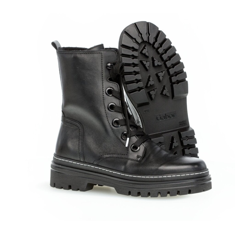 Gabor 91721-27 - Sort Glatt Skinn