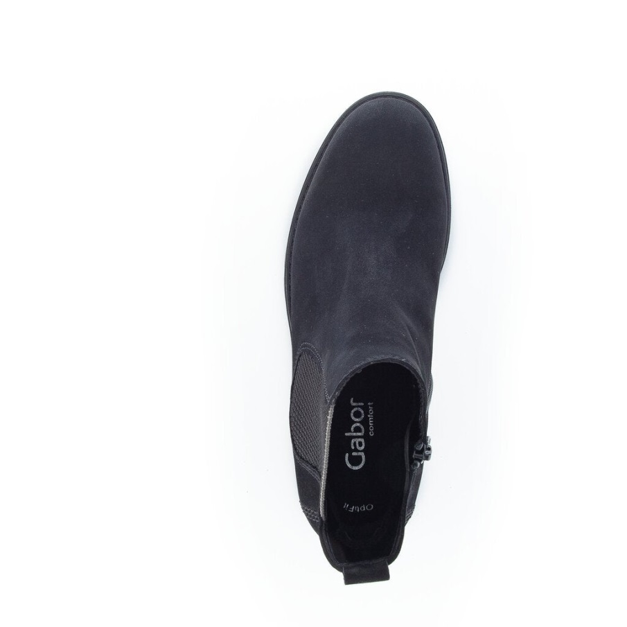 Gabor 92781-47 - Svart Semsket Skinn