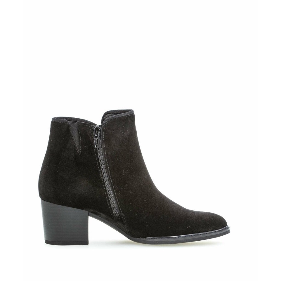 Gabor 92890-87 - Svart Semsket Skinn