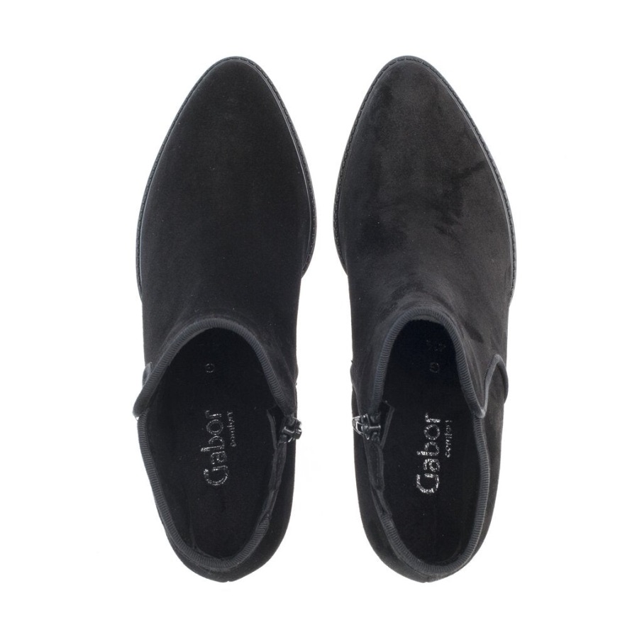 Gabor 92890-87 - Svart Semsket Skinn