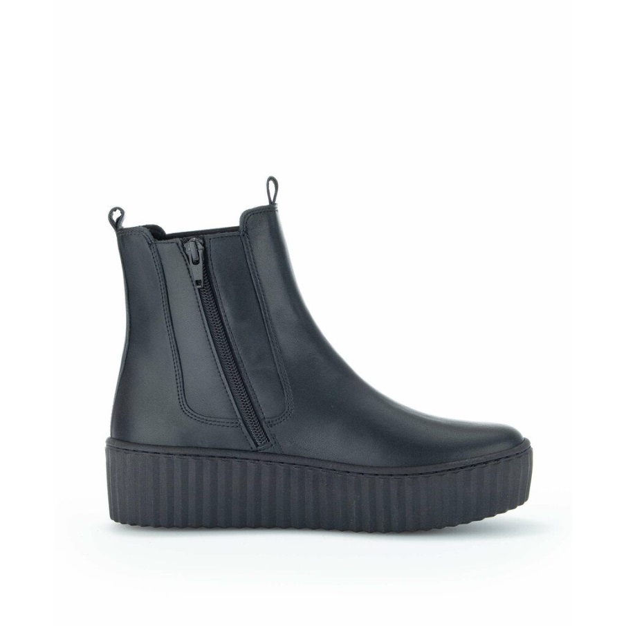 Gabor 93712-27 - Sort Glatt Skinn