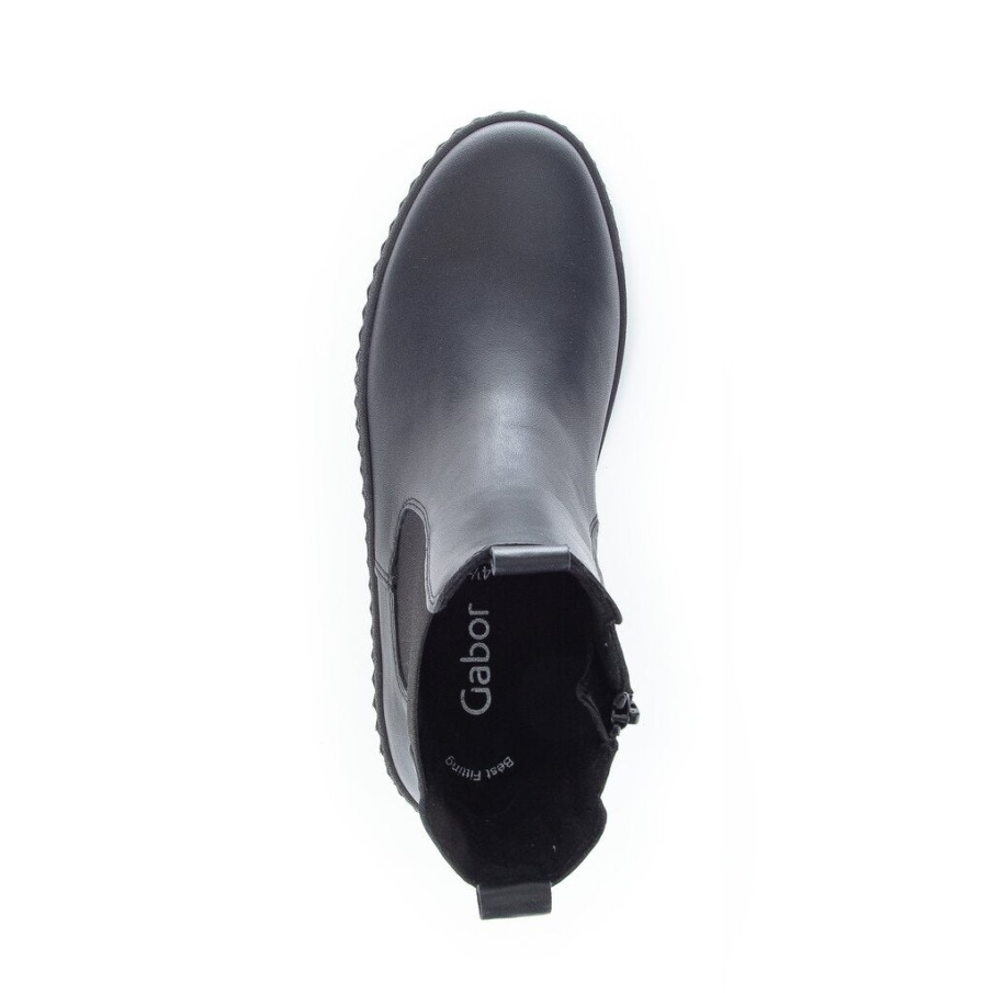 Gabor 93712-27 - Sort Glatt Skinn