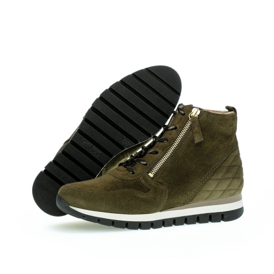 Gabor 96.455-33 - Grønn Semsket Skinn