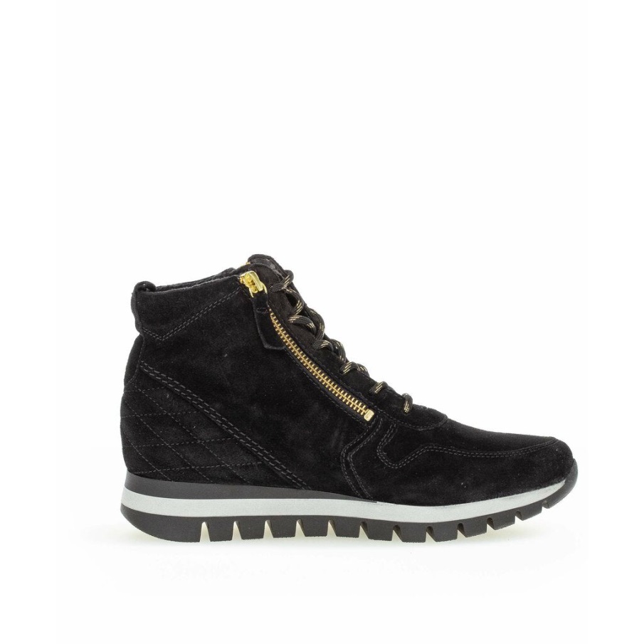 Gabor 96.455-47 - Svart Semsket Skinn