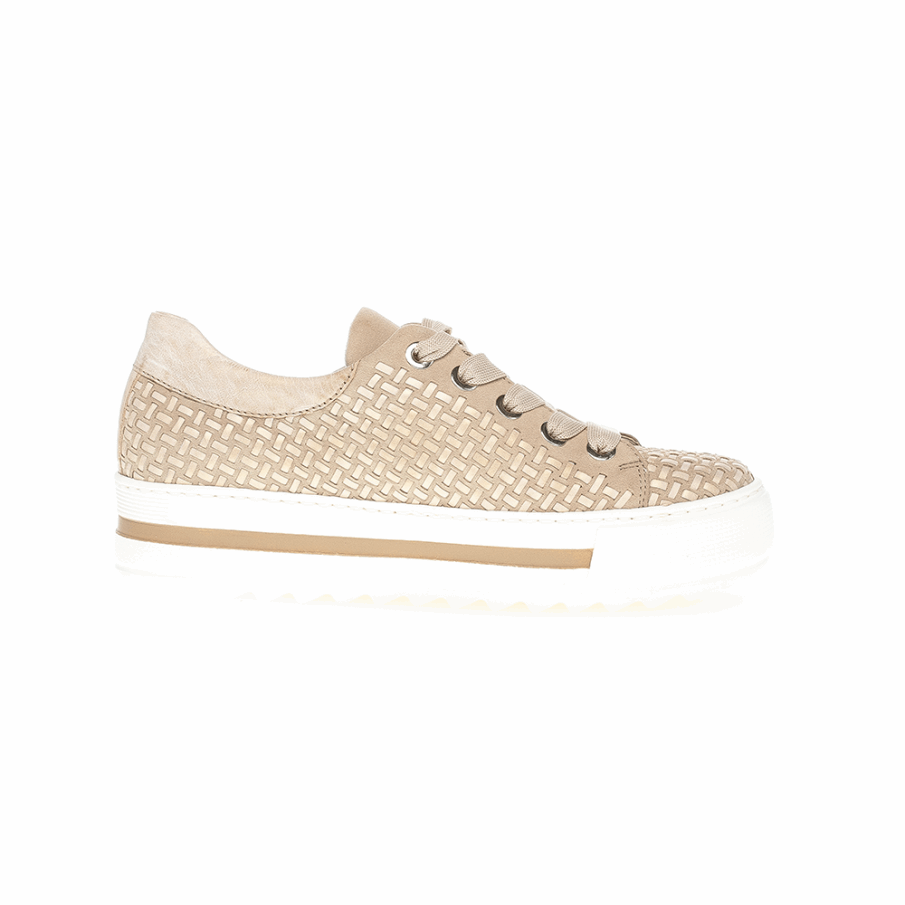 Beige Gabor Plattformsneaker