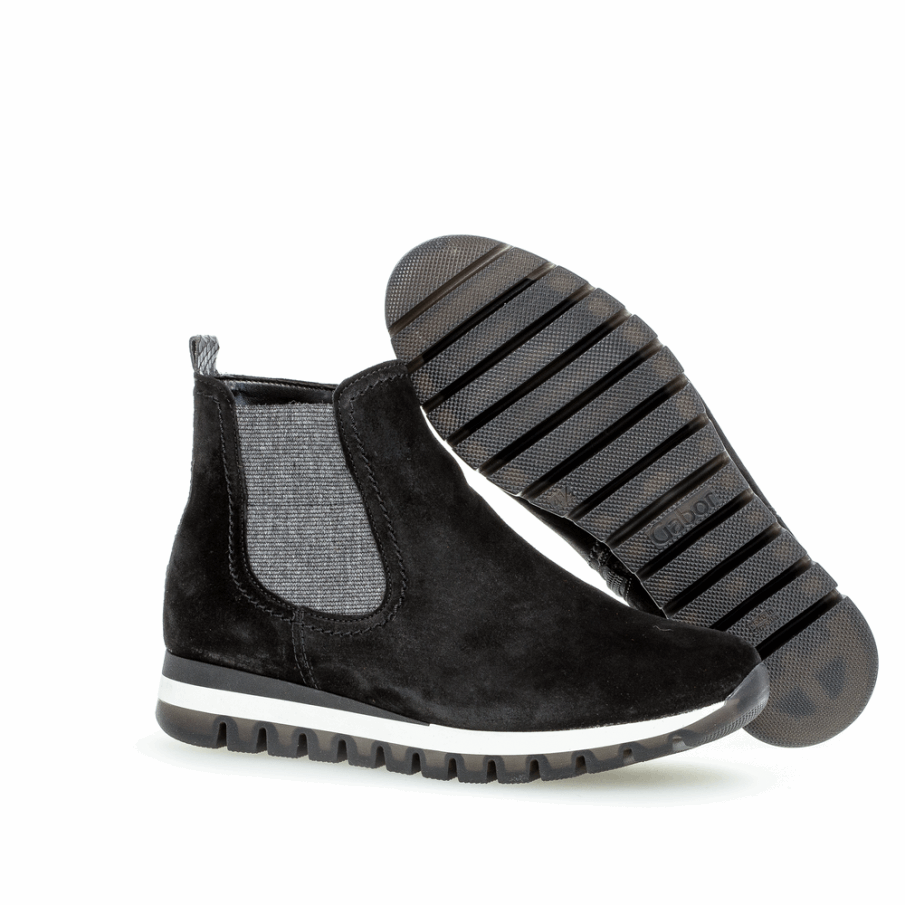 Svart Wedge Bootie Gabor
