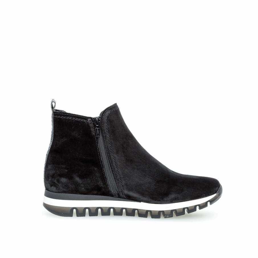Svart Wedge Bootie Gabor