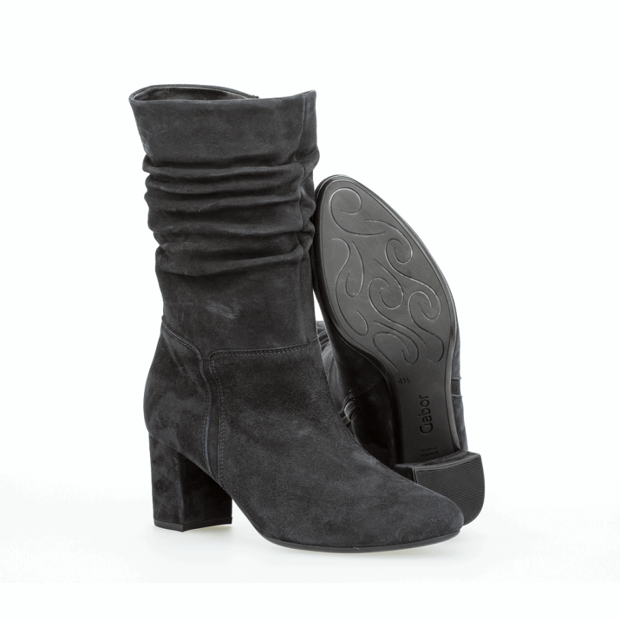 Blokk Hæl Slouch Midboot Marine Gabor