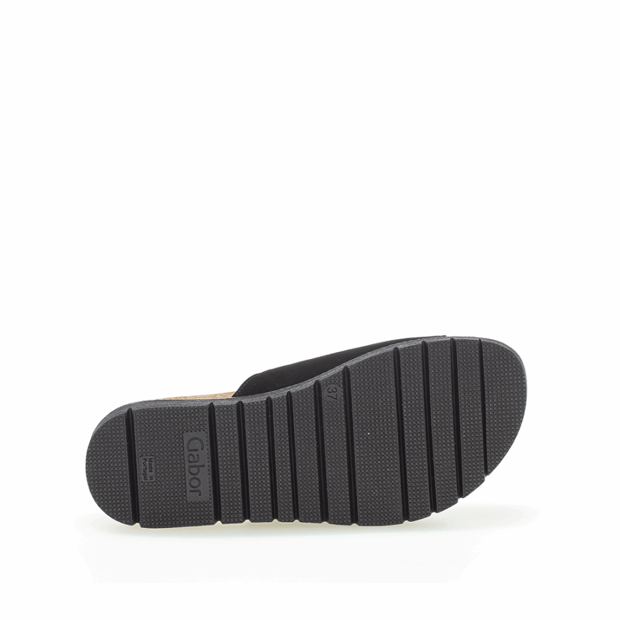 Gabor Svart Slipon Sandal