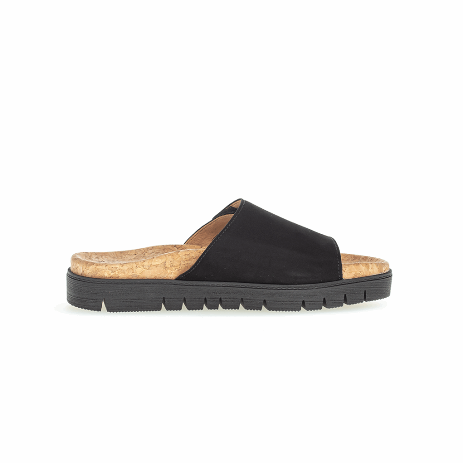 Gabor Svart Slipon Sandal
