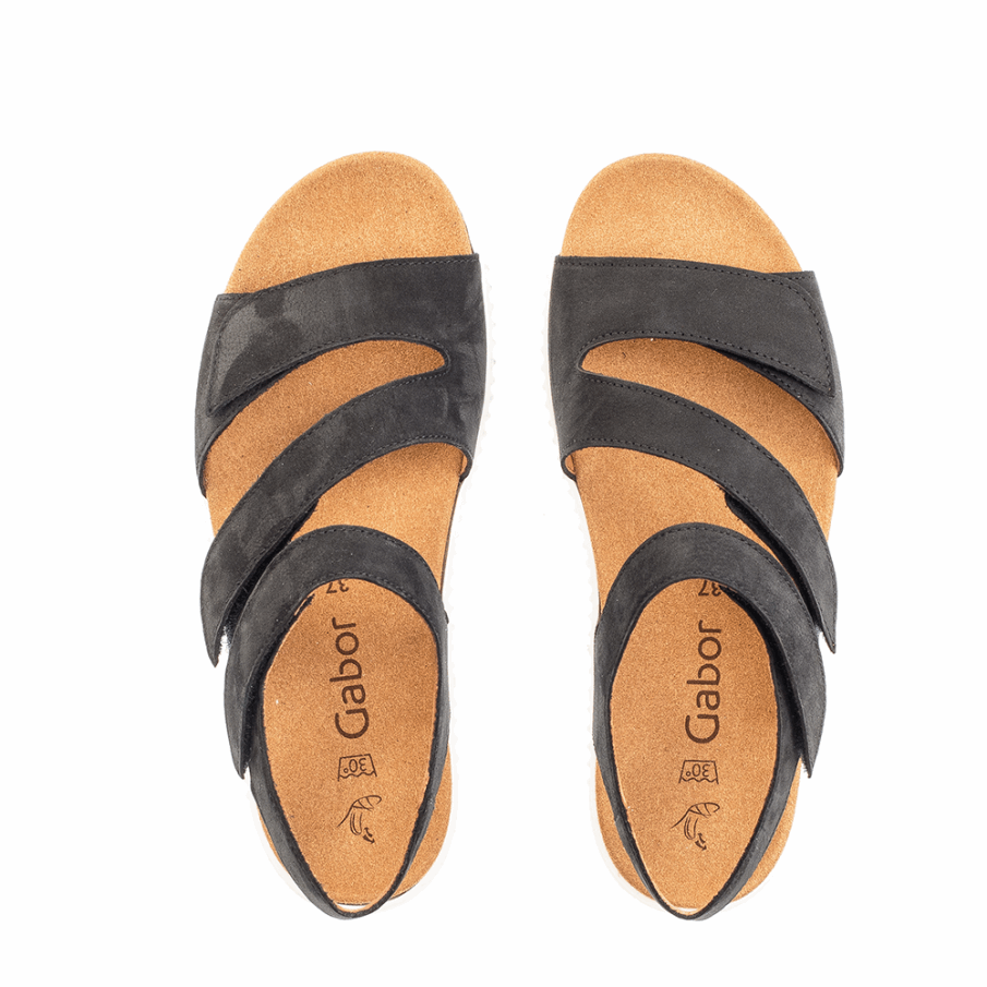 Gabor Nattblå Sandal Med Ankelstrop