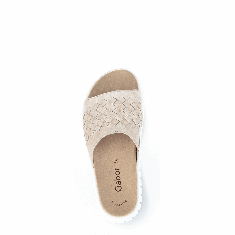 Gabor Slipon Sandal Linnen