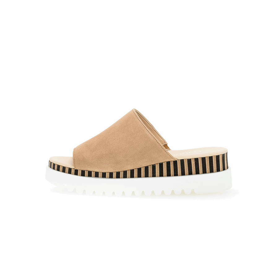 Plattform Slipon Sandal Gabor Karamell
