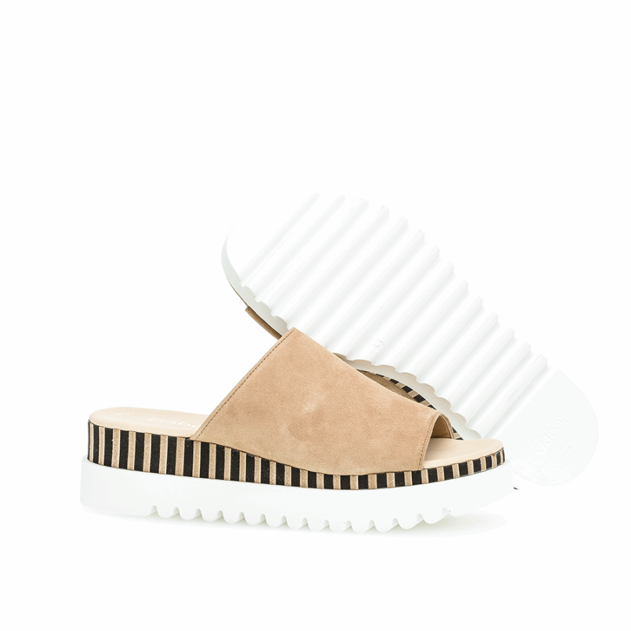 Plattform Slipon Sandal Gabor Karamell