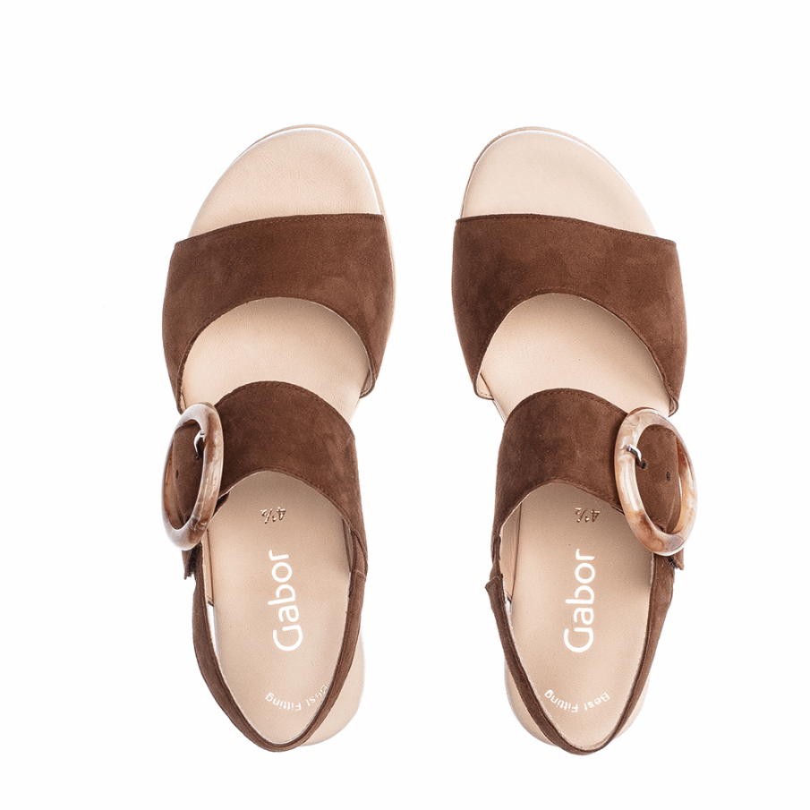 Kile Ankelstropp Sandal Ny Whisky Gabor