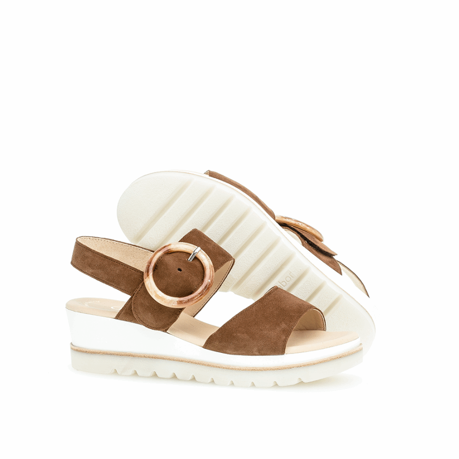 Kile Ankelstropp Sandal Ny Whisky Gabor