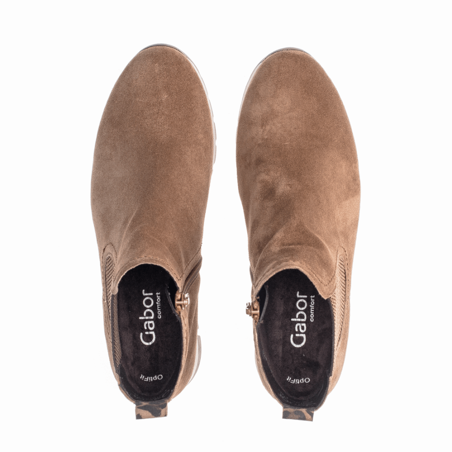 Wedge Bootie Gabor Mellom Brun