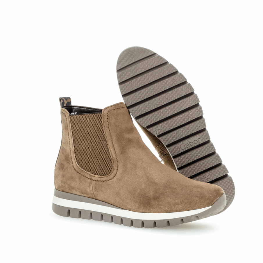 Wedge Bootie Gabor Mellom Brun