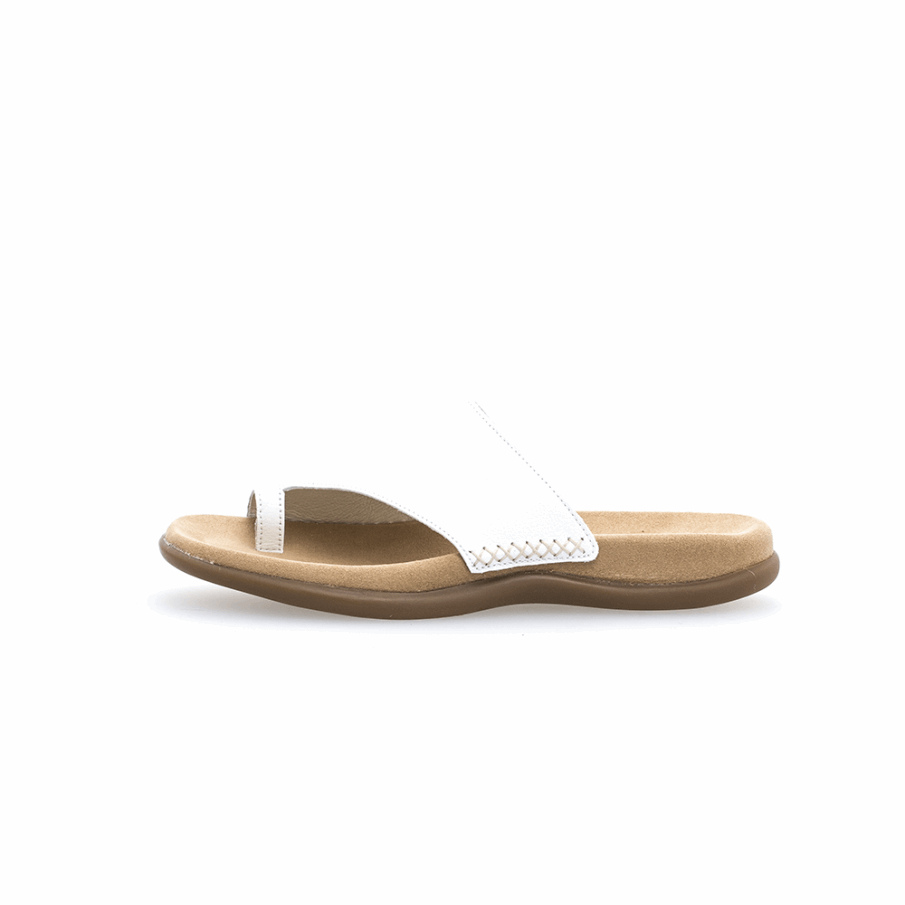 Hvit Gabor Toeloop Sandal
