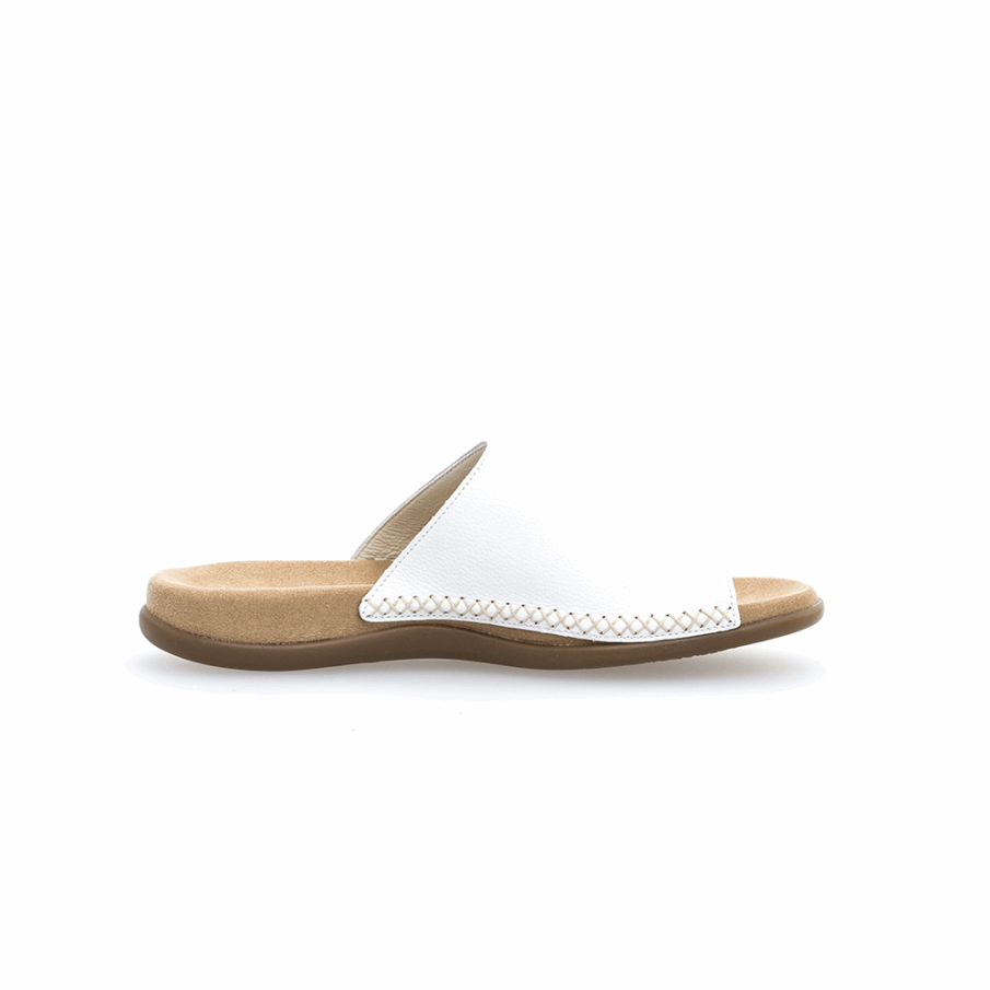 Hvit Gabor Toeloop Sandal