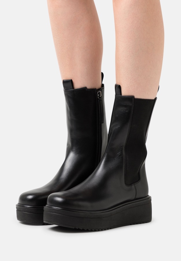 Svarte Plattformstøvler Gabor