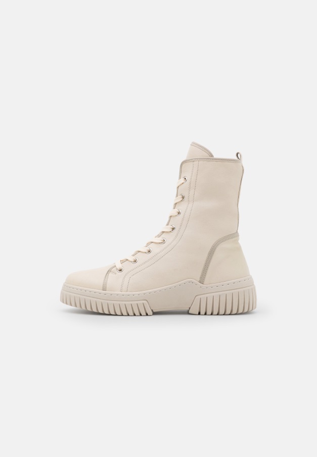 Mørk Naken/beige Gabor Ankelstøvletter Med Snøring