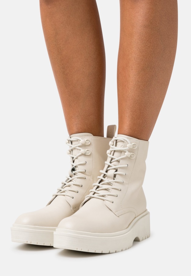 Mørk Naken/beige Gabor Ankelstøvletter Med Snøring